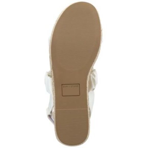 SUN STONE Womens White 1-1/2" Platform Dovee Toe Wedge Slingback Sandal 9 M - Picture 4 of 4